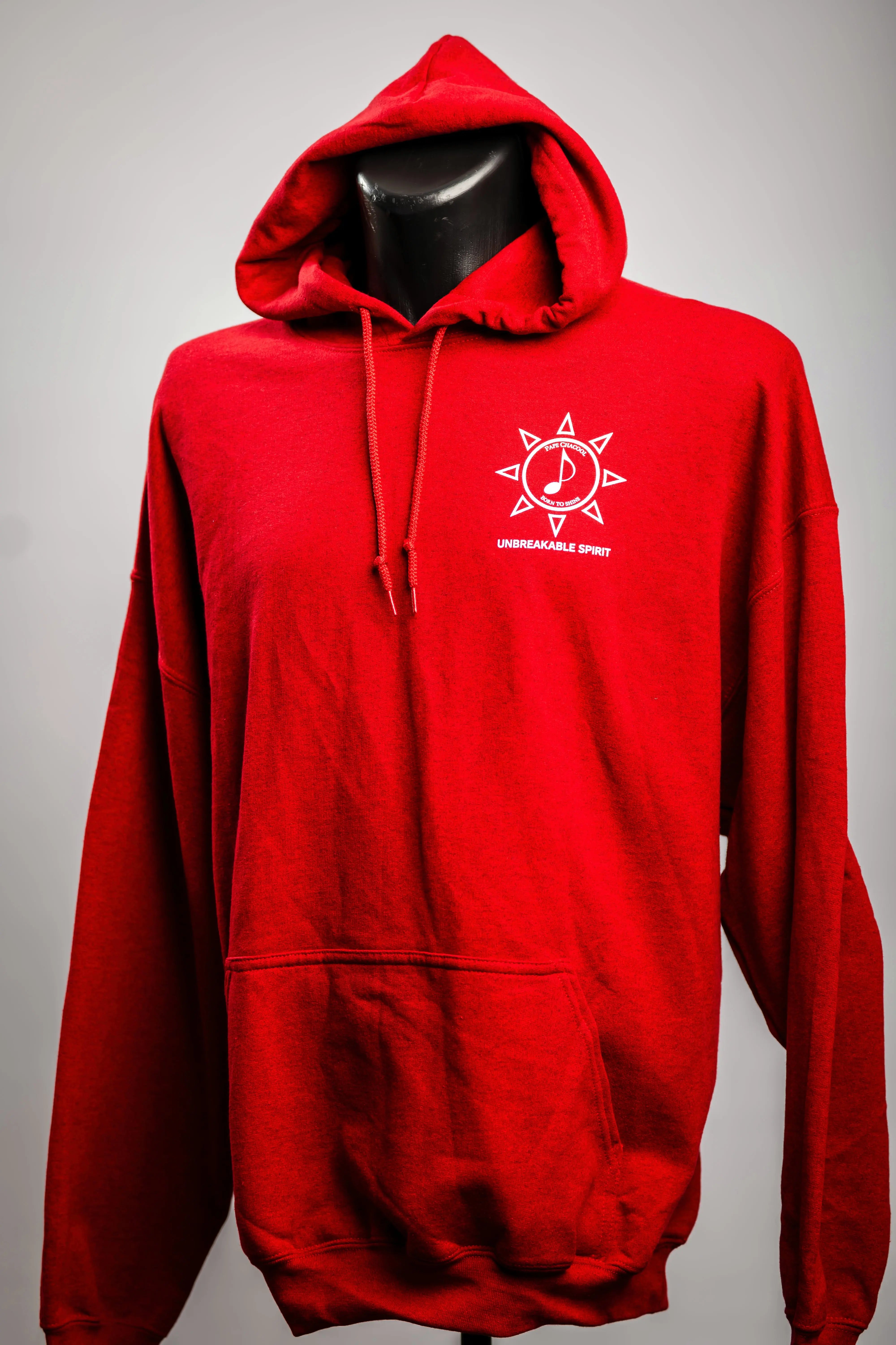 Unbreakable Spirit Hoodie – Red Legacy Pape Chacool